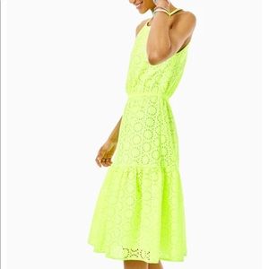 Lilly Pulitzer Alda Midi Dress! Prickly Pear Yellow. NWT.
